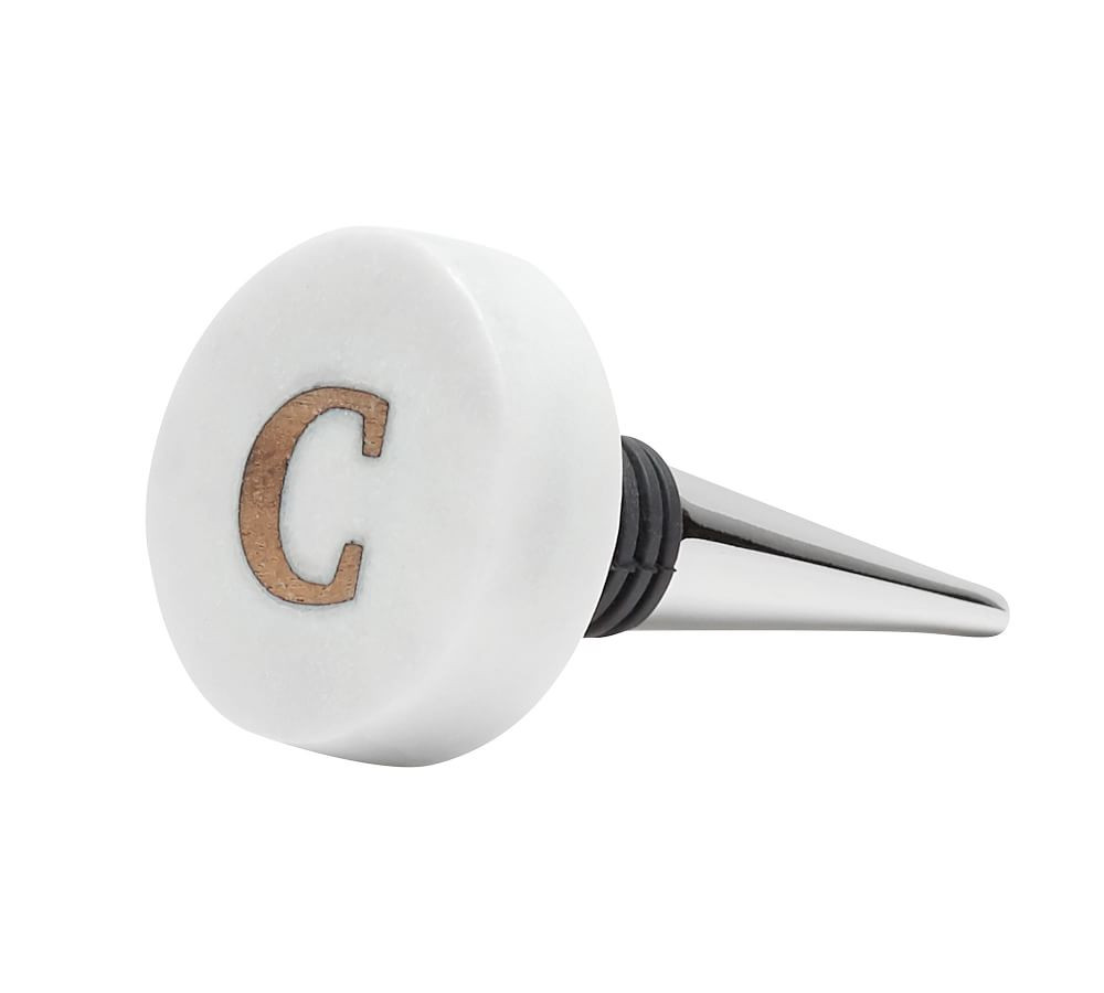 Alphabet Marble Wine Stopper | Pottery Barn (US)