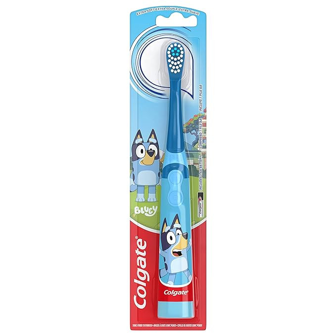 Colgate Kids Battery Powered Toothbrush Bluey, Included AA Battery, Extra Soft Bristles, 1 Pack | Amazon (US)