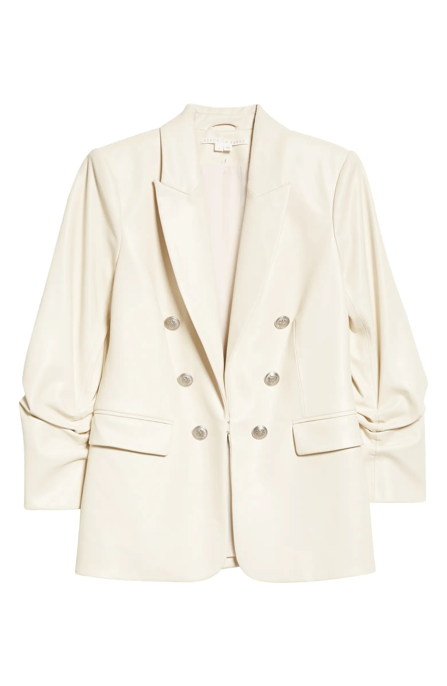 Beacon Double Breasted Faux Leather Dickey Jacket | Nordstrom