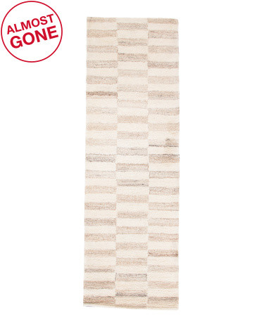 3x8  Heavy Wool  Dunes Steps Carved Runner | TJ Maxx