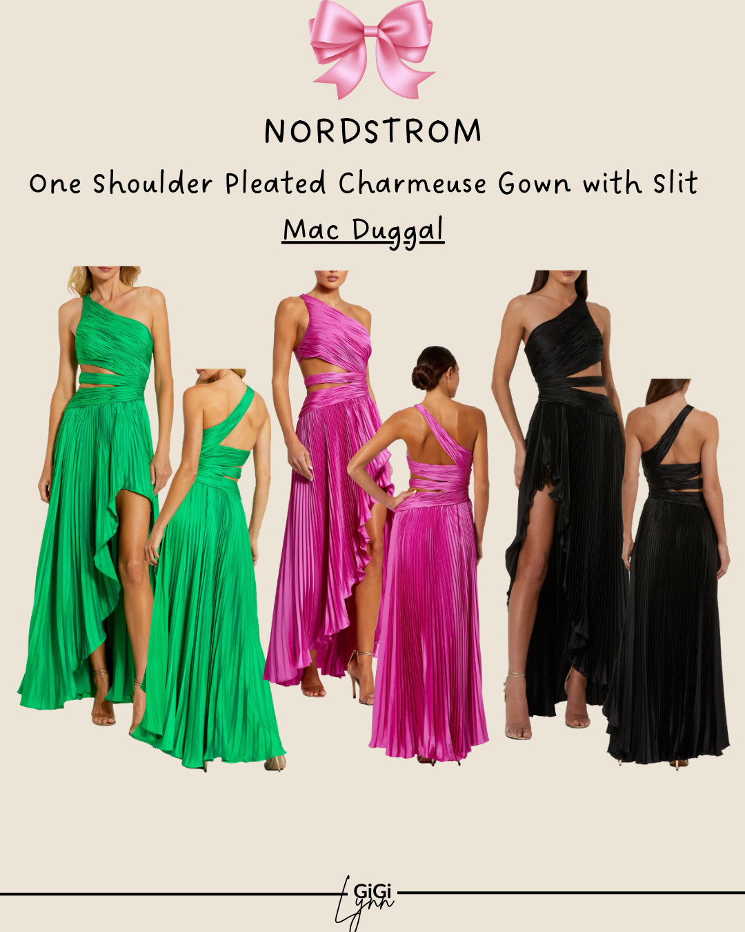 The Mac Duggal One Shoulder Pleated Charmeuse Gown with Slit (Nordstrom) is the definition of elegant, show-stopping style. This stunning formal gown features a one-shoulder neckline, pleated charmeuse fabric, and a high slit, creating a silhouette that is both flattering and effortlessly glamorous.

The flowy pleated design moves beautifully and gives the dress that luxe, red-carpet feel, while the charmeuse fabric adds a soft sheen for an elevated, polished look. The side slit adds just the right amount of drama while still keeping it sophisticated.

Available in black, spring green, powder blue, and fuchsia, this gown is perfect for making a statement at any special event.

Perfect for weddings, galas, black-tie events, formal occasions, evening parties, or special celebrations.

✨ Why this gown is a standout:
• Elegant one-shoulder design
• Flowy pleated charmeuse fabric
• Flattering silhouette with slit detail
• Available in multiple statement colors
• Perfect formal event dress

If you love elevated evening wear, timeless silhouettes, and statement dresses, this Mac Duggal gown is absolutely stunning.

#ltkstyle #ltkdress #formalwear #eveninggown #macduggal #blacktie #weddingguestdress #elegantstyle #specialoccasiondress #nordstromstyle #midweststyle #over40style #ltkfinds

 

 #LTKootd #LTKTravel #LTKWedding