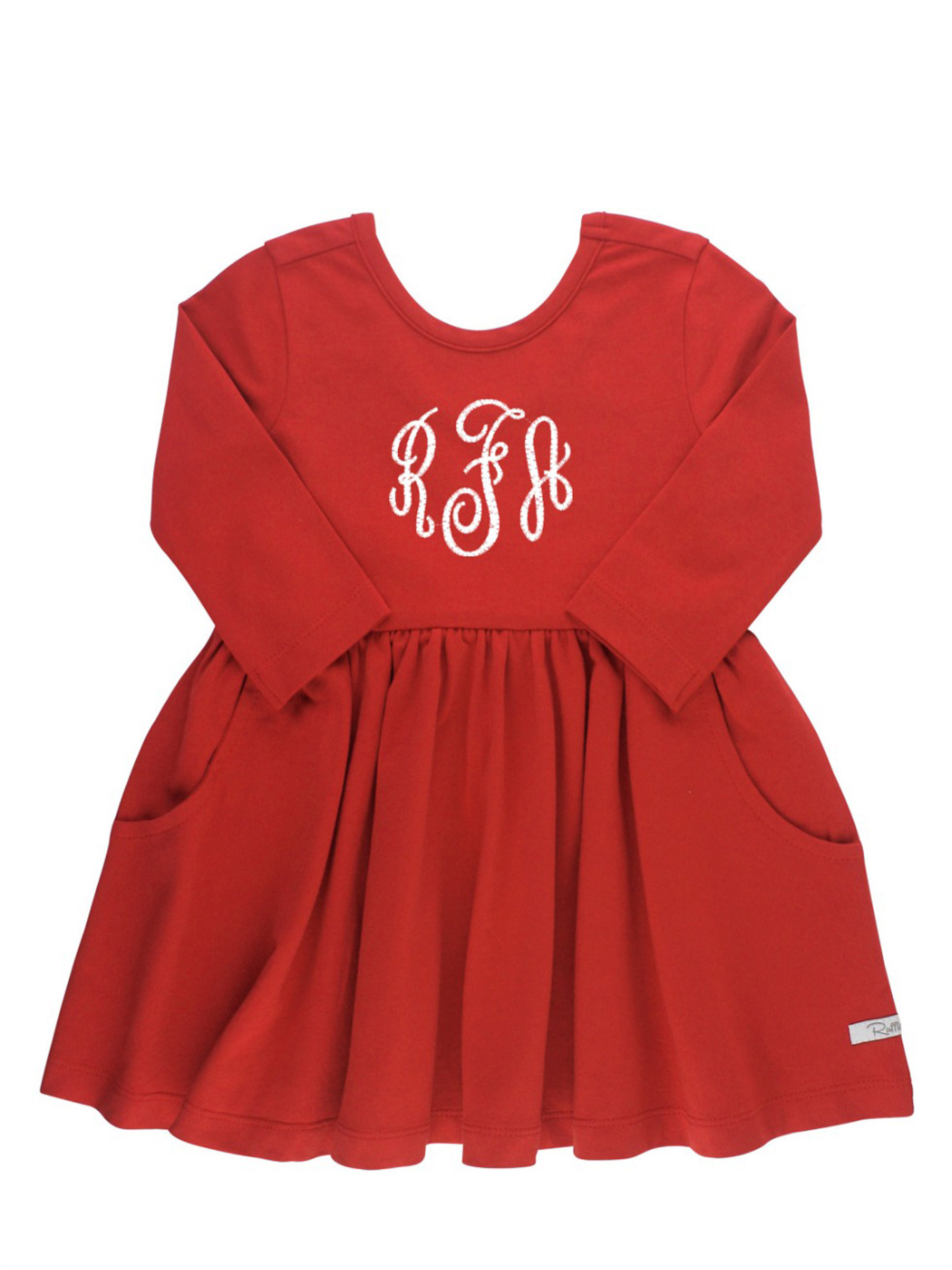 Knit 3/4 Sleeve Twirl Dress | RuffleButts / RuggedButts