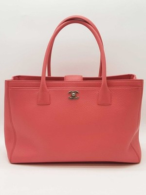 Chanel Cerf Executive Coral Pink Leather Shopping Tote Bag Eb0925irzde | eBay US