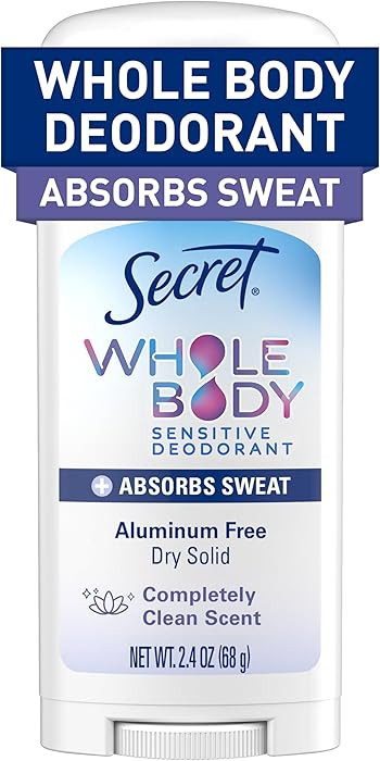 Secret Whole Body Deodorant Dry Feel Stick + Absorbs Sweat for Women, Naturally Derived Ingredien... | Amazon (US)