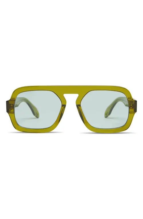 Elisa Johnson Jane 54mm Aviator Sunglasses in Light Green at Nordstrom | Nordstrom
