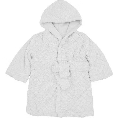 EVERYDAY KIDS Grey Baby Fleece Robe with Hood Cozy Hooded Bathrobe for Ages 0-9 Months Soft, Warm, Lightweight Infant Sleepwear, Loungewear | Target