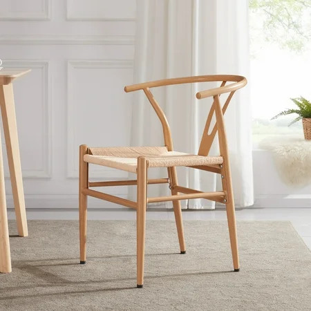 BELLEZE Wishbone Kitchen and Dining Chair Set of 2 - Sorrento (Wood) | Walmart (US)