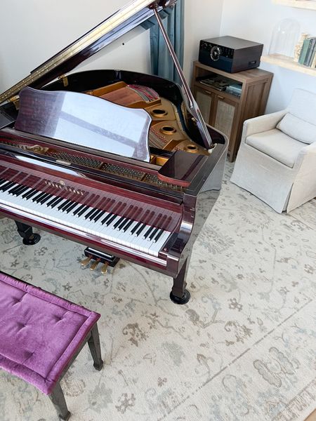 We love this rug in our music room! Wool blend rug in traditional design with blue, brown and neutral colors. So soft and gorgeous! It’s on sale too! 

#LTKsalealert #LTKhome