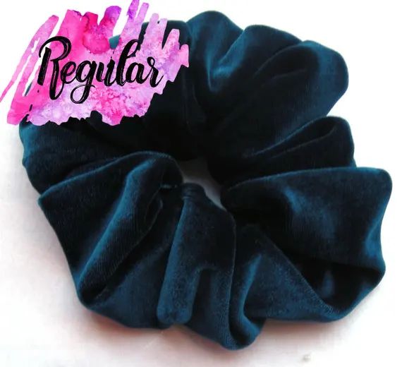 Teal Blue Velvet Chouchous Hair Scrunchie 6 Sizes Velvet - Etsy | Etsy (US)
