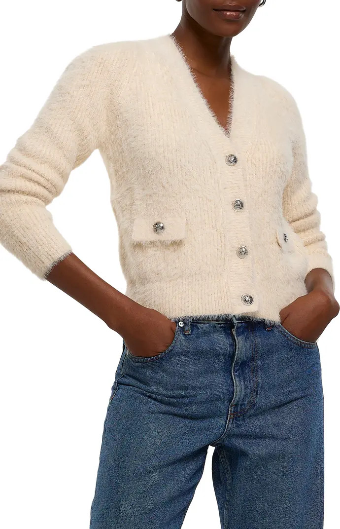 Boutique Shoulder Pad Cardigan | Nordstrom