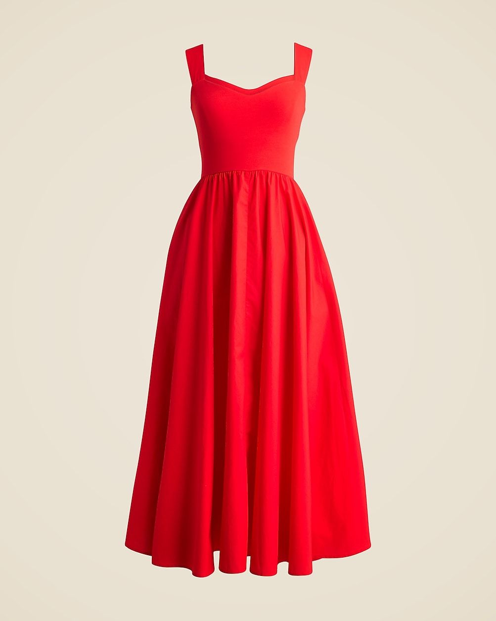 Sweetheart tank dress with poplin skirt | J. Crew US