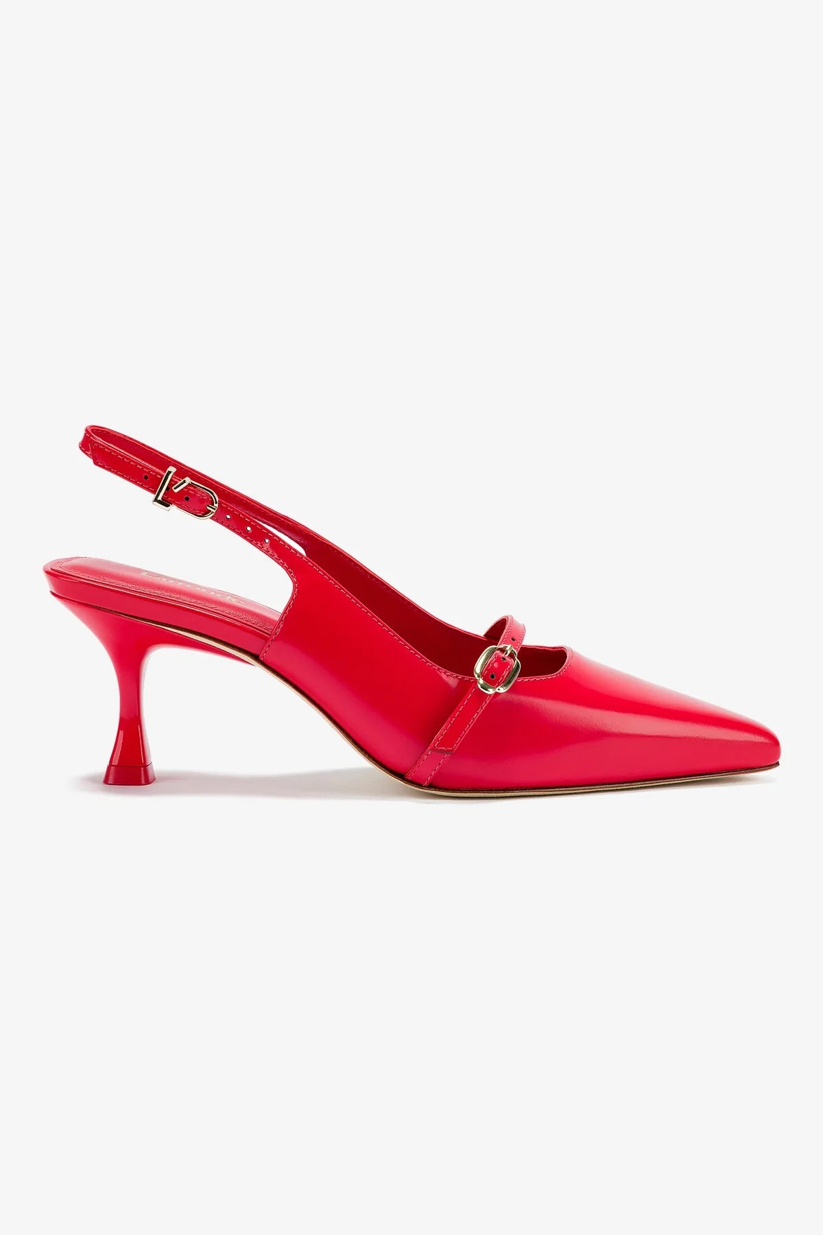 Ines Pump In Scarlet Leather | Larroude