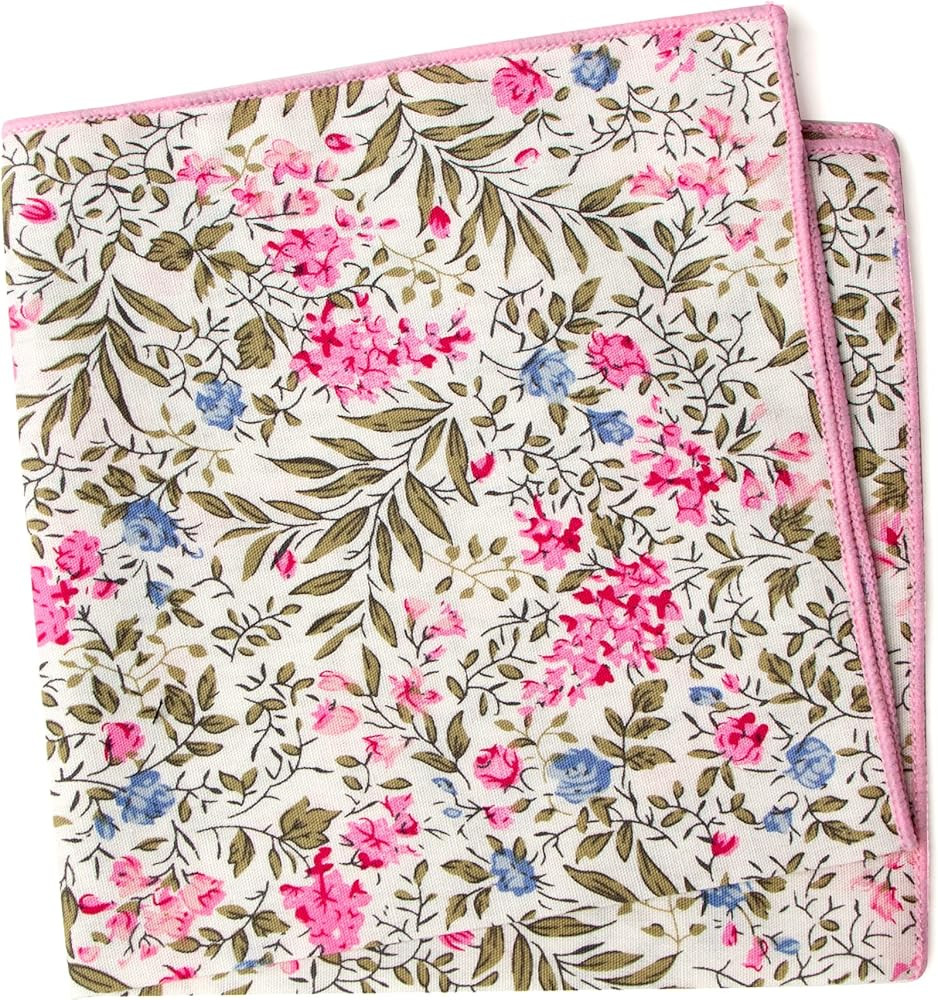 Spring Notion Cotton Floral Handkerchief Hanky Pocket Squares Matching David's Bridals Colors for... | Amazon (US)