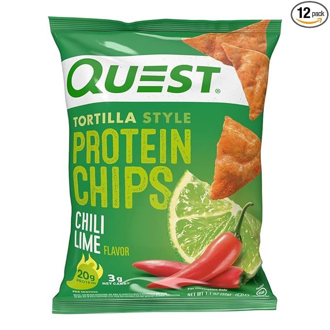 Quest Nutrition Tortilla Style Protein Chips, Chili Lime, Baked, 1.1 Oz, Pack of 12 | Amazon (US)