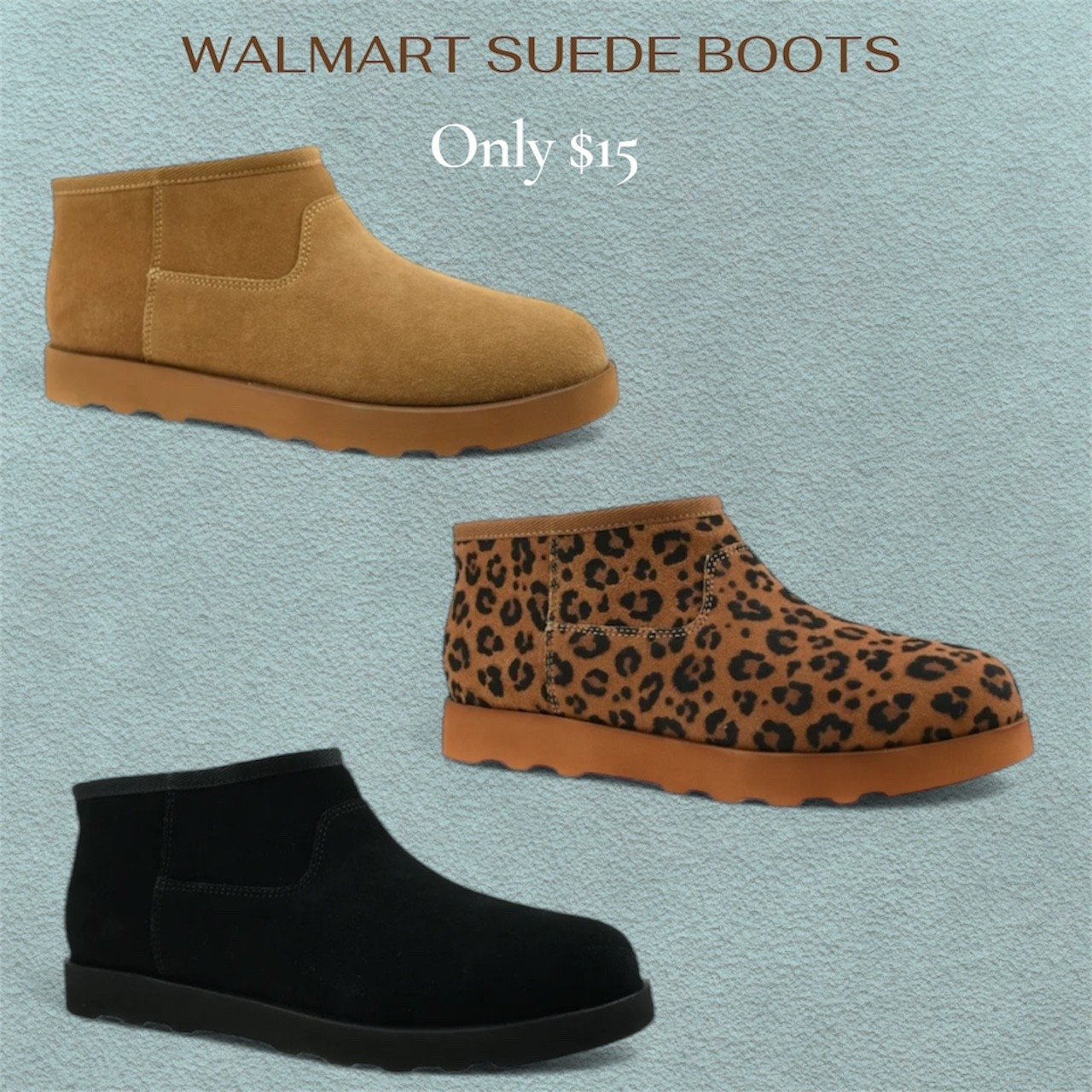 Time and Tru Women's Micro Genuine Suede Boot from Walmart. Look for less for just under $15. #LTKShoeCrush

#LTKFindsUnder50 #LTKHoliday #LTKGiftGuide
