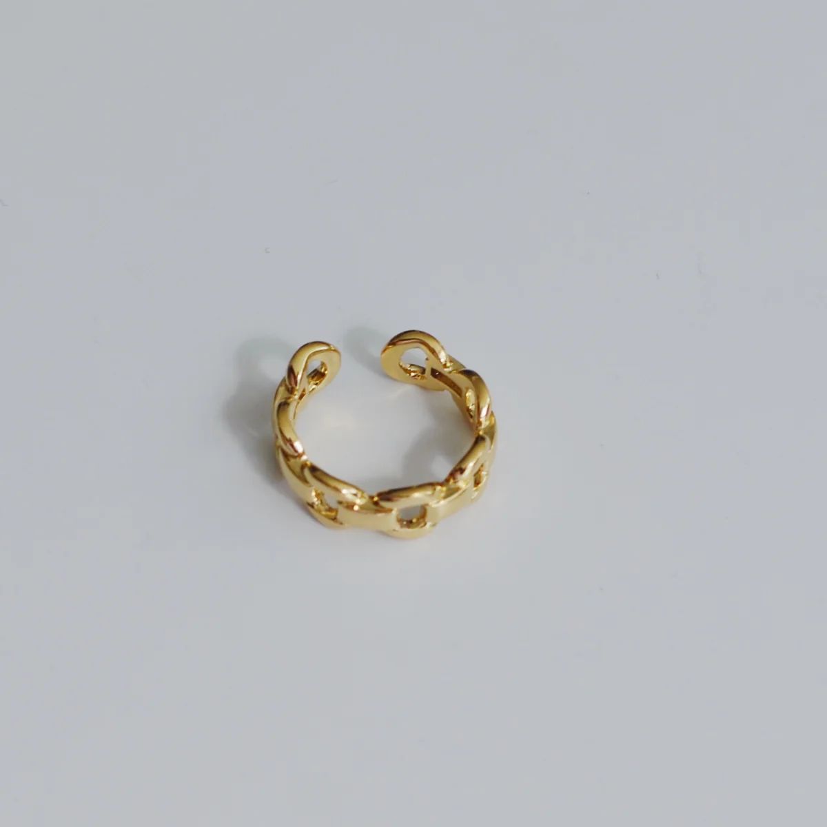 GOLD CHAIN BAND RING | Shapes Studio