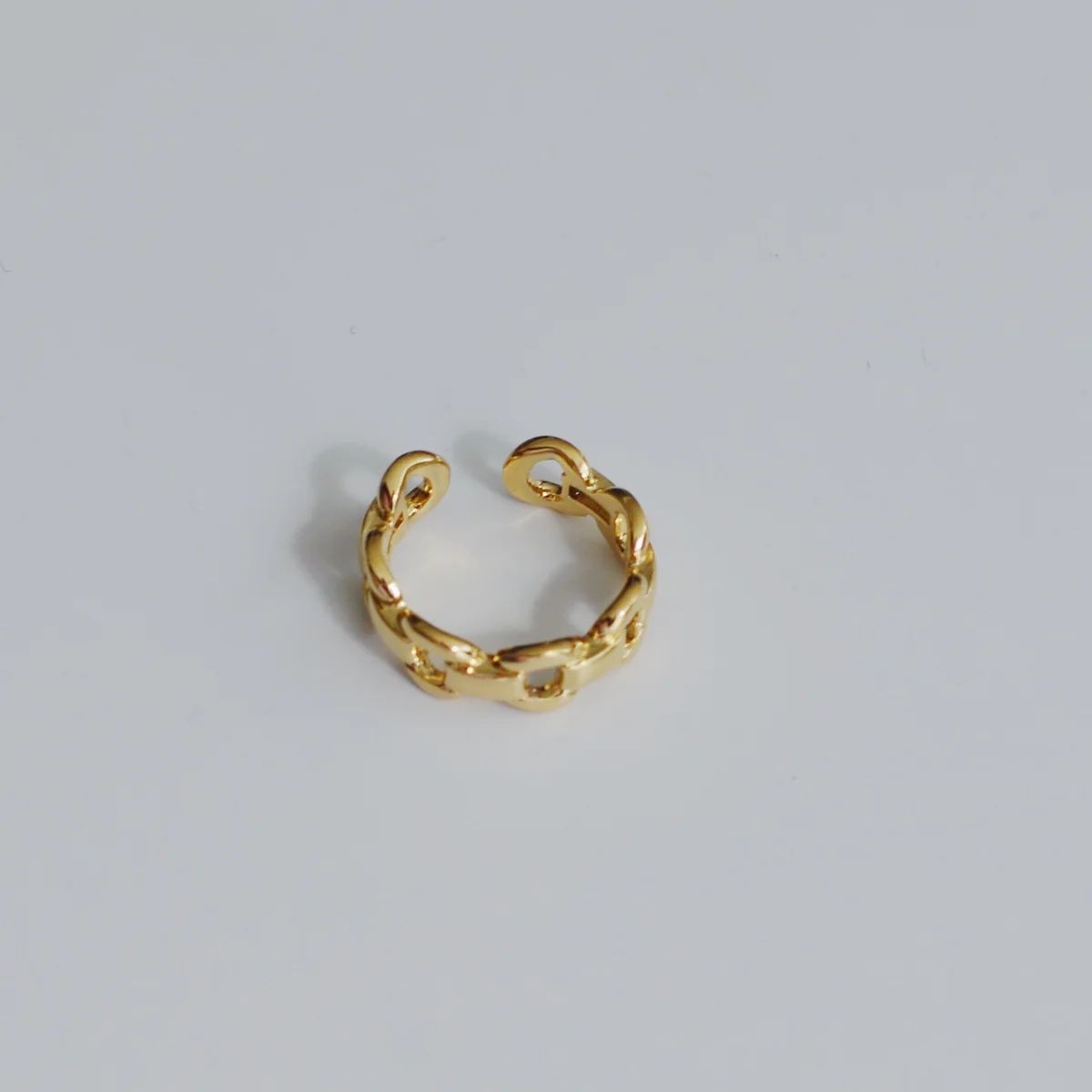 GOLD CHAIN BAND RING | Shapes Studio
