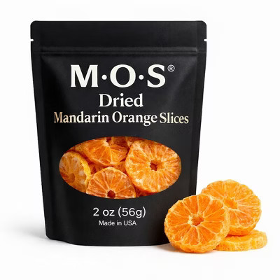 M.O.S Dried Mandarin Orange Slices 2 oz – Made in USA, Dehydrated Mandarin, No Sugar Added, Single Ingredient, Naturally Sweet Vegan Citrus Snack | Target