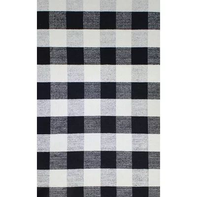 Pickering Hand Woven Wool Black/Ivory Area Rug | Wayfair North America