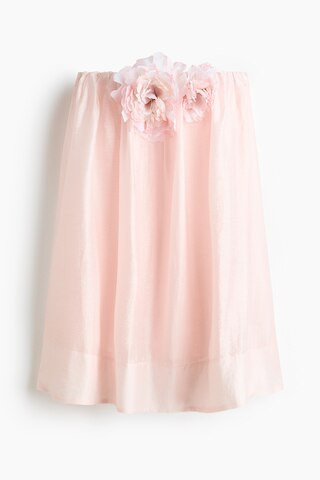 H & M - Appliquéd Linen-Blend Dress - Light Pink | H&M (US + CA)