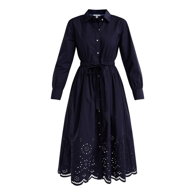 Free Assembly Women’s and Women's Plus Cotton Eyelet Maxi Shirtdress, Sizes XS-4X - Walmart.com | Walmart (US)