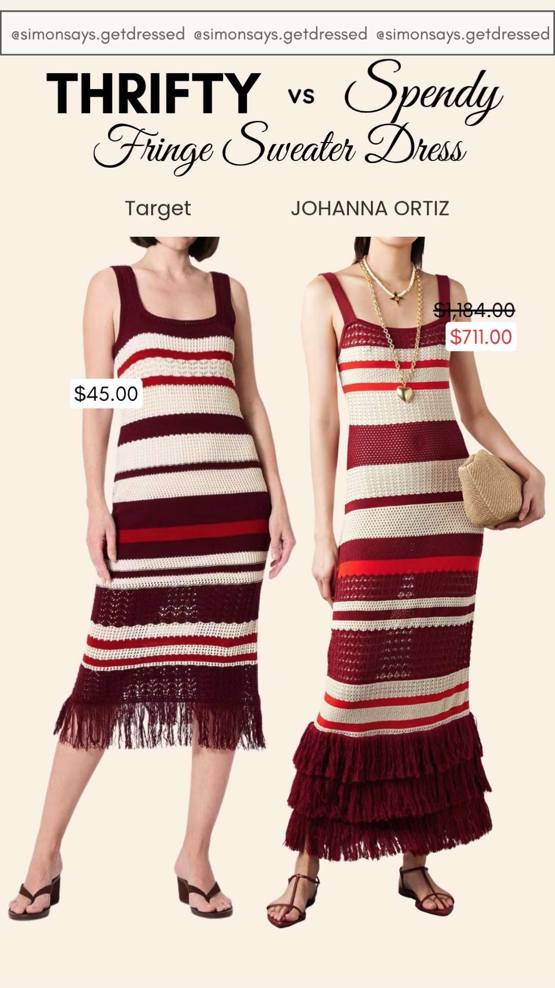 Thrifty vs Spendy💸 Fringe sweater dress edition—same statement, different spend. Which one’s your pick? Hit the bell in my LTK 🔔 (top right) so you get all the exclusives first! #LTKootd

#LTKSaleAlert#LTKBeauty 

 