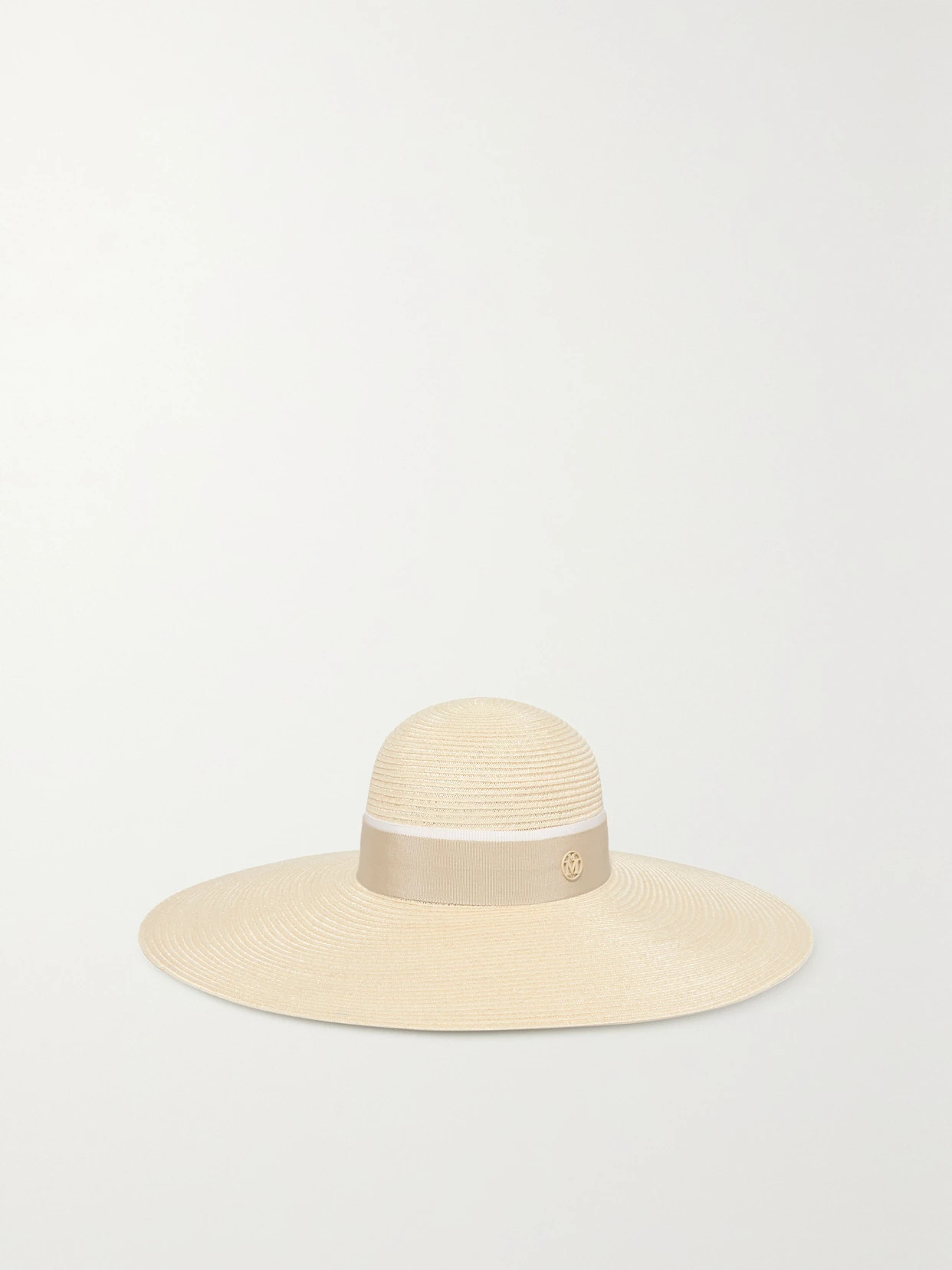Maison Michel - Blanche Grosgrain-trimmed Straw Sunhat - Neutrals | NET-A-PORTER (US)