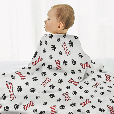 Lomsoe Dog Paw Flannel Blanket, Dog Paw Christmas Santa Claus Xmas Truck Blankets, Gift for Girls Dog Paw Lover. | Target