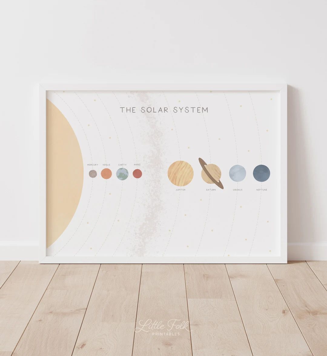 Solar System Print, Space Poster, PRINTABLE Educational Wall Art, Outer Space Classroom Decor, Ki... | Etsy (US)