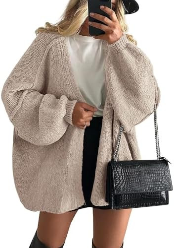 PRETTYGARDEN Womens Open Front Oversized Cardigan Sweaters | Amazon (US)