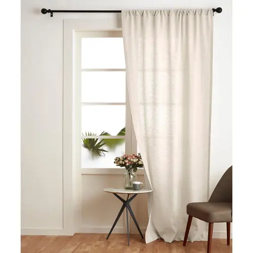 Solino Home Linen Curtain Single Panel with Rod Pocket in Light Natural at Nordstrom, Size Xx-Small/x-Small | Nordstrom