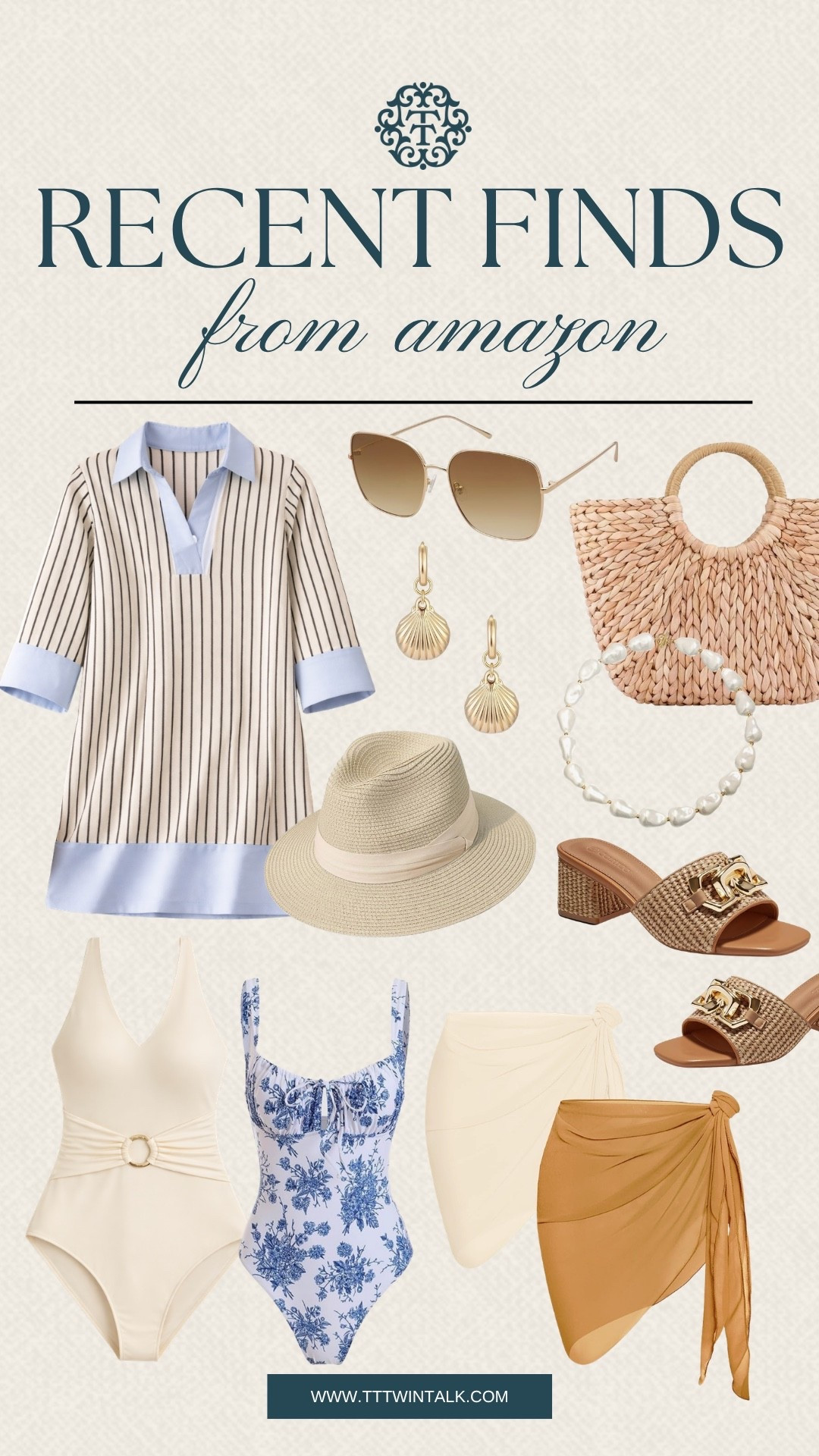Recent Amazon finds we’re loving for sunny days and vacation packing. The striped tunic, woven bag, swimsuits, and coverups all feel so easy to mix into your summer wardrobe. These are perfect for beach days, pool plans, and warm-weather trips.

#LTKootd #LTKgrwm #LTKdayinmylife