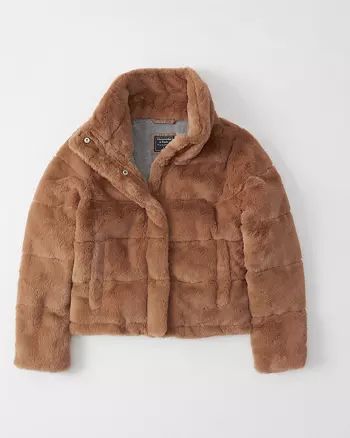 Mini Faux-Fur Puffer Jacket | Abercrombie & Fitch US & UK