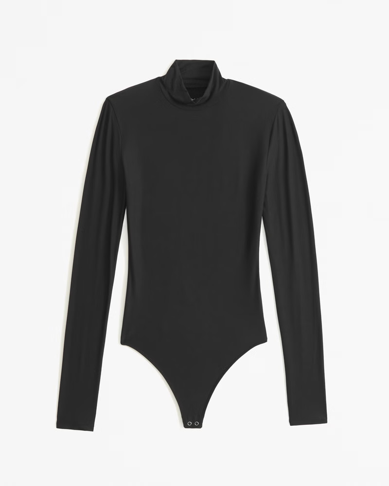 Women's Soft Matte Seamless Long-Sleeve Mockneck Bodysuit | Women's Tops | Abercrombie.com | Abercrombie & Fitch (US)