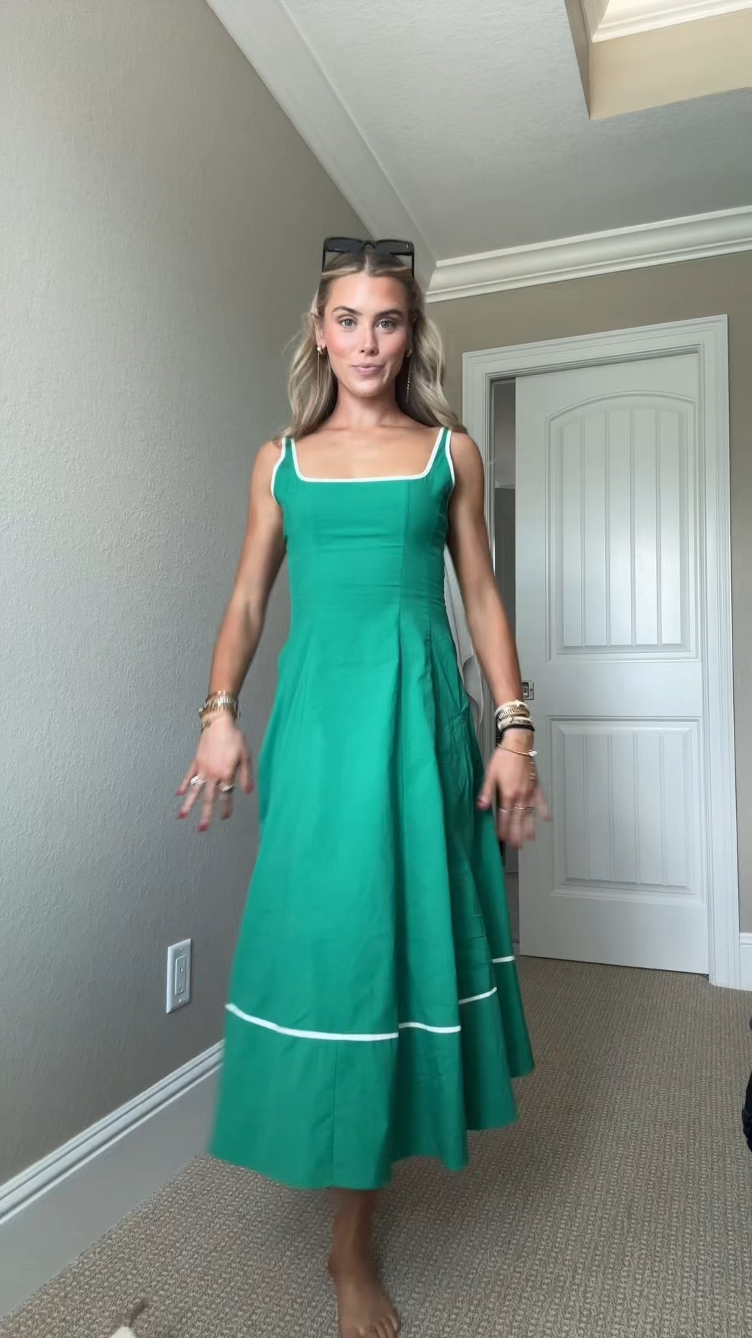 @Express Stretch Cotton Poplin Piped Smocked Back Midi Dress with Pockets size XS. Express is a go to for on trend outfits that you won’t see on everyone else, especially for wedding guest dress season! I’m wearing my @otraeyewear sunglasses too. 5’4/24/XS. #DressToExpress #summerdresses #weddingguestdress #weddingguestoutfit #weddingguestdresses #formaldress #haul #tryonhaul #tryon #tryonwithme #shoppinghaul #dresseshaul #dresseshaultryon #dresstok #maxidress #dresses #dressshopping #dressstyle

#LTKootd #LTKdayinmylife #LTKSeasonal