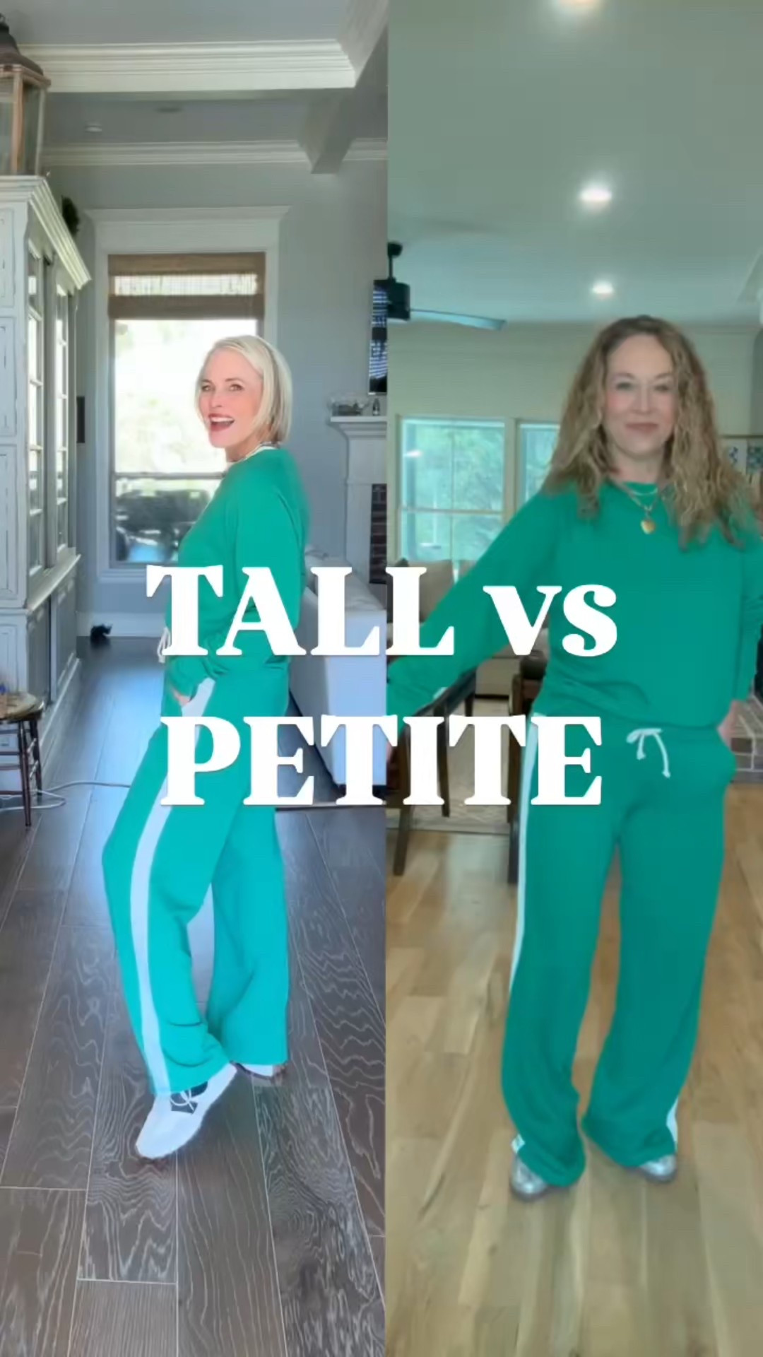 Petite versus tall track suit addition!

This green track suit is perfect for spring but not perfect for 5'1" or shorter!  I really wanted this to work but it was too long for me!  But it's so soft and comfy I wanted to share it for anyone taller than me!

Petite 5'1" wearing XS
Tall 5'8" wearing a small 



#LTKOver40 #LTKPetite #LTKActive