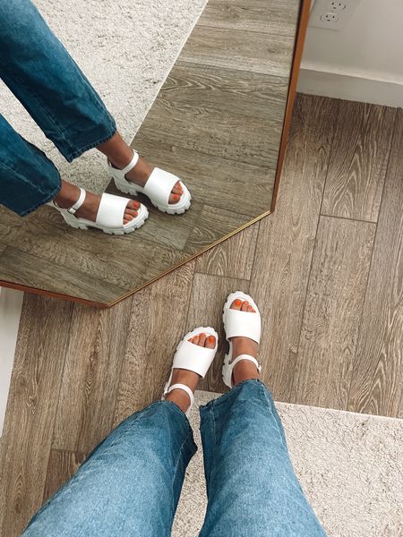 sandals are true to size and so freaken cute!!! comfortable and go with everything!!! 

| spring sandals | white sandals | womens fashion | amazon fashionn

#LTKfindsunder50 #LTKfindsunder100 #LTKshoecrush