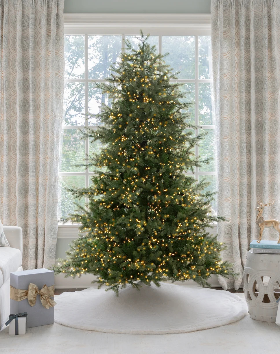7.5' Silverpeak Fir™ Artificial Christmas Tree 3400 Warm White & Multi-Color Twinkle LED Lights | King of Christmas