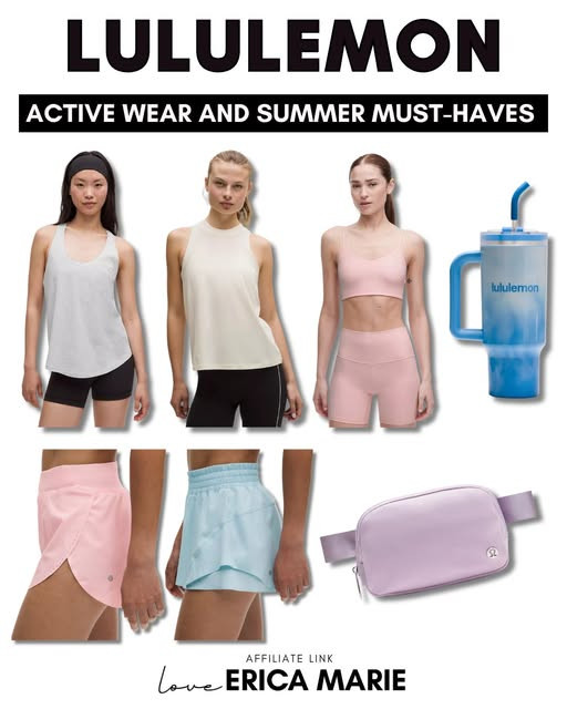 Lululemon’s has made too much sale!!! They have so many cute finds right now, from activewear basics to summer must-haves. I love the pink shorts. The matching sets, workout tanks, shorts, belt bags, and accessories are all so cute for summer! Lululemon finds, tumbler, belt, bag, we made too much sale, gym outfits 

 #LTKootd #LTKActive #LTKSaleAlert