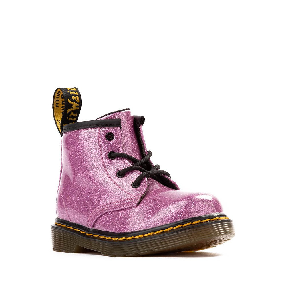 Dr. Martens 1460 4-Eye Glitter Boot - Baby / Toddler - Pink | Journeys