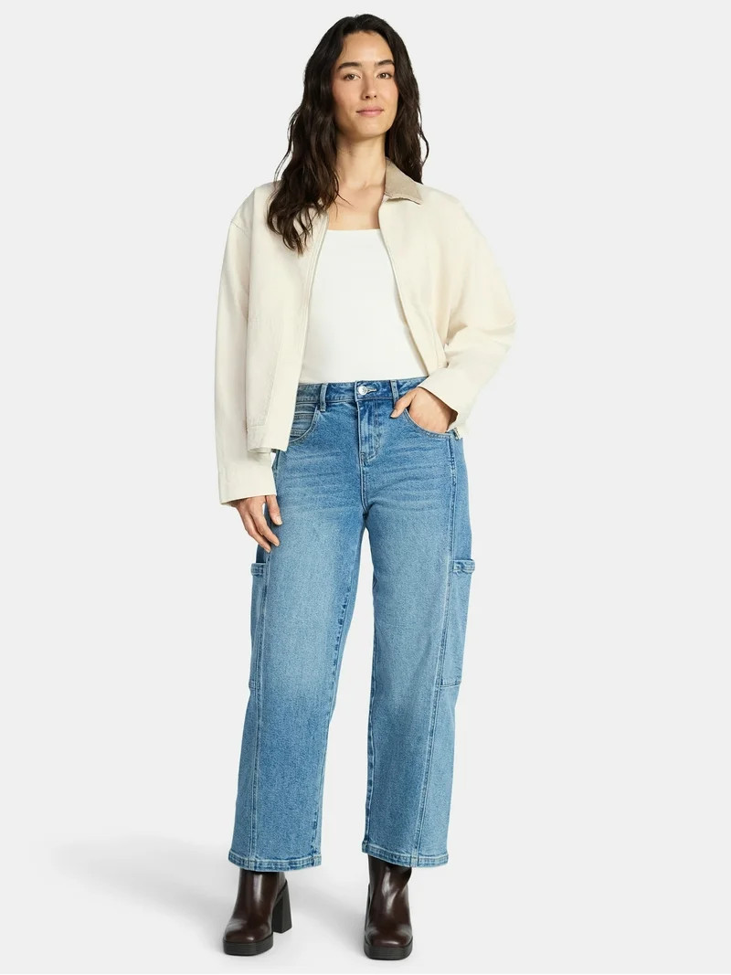 Madden NYC Women's Straight Leg Skater Jeans, 29" Inseam, Sizes 00-18 | Walmart (US)