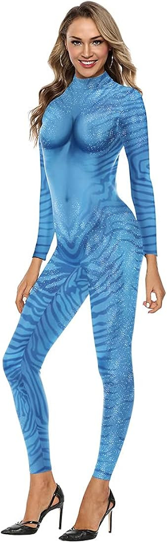 Quenny men and women anime cosplay costumes,Halloween avatar digital print tights,performance sui... | Amazon (US)