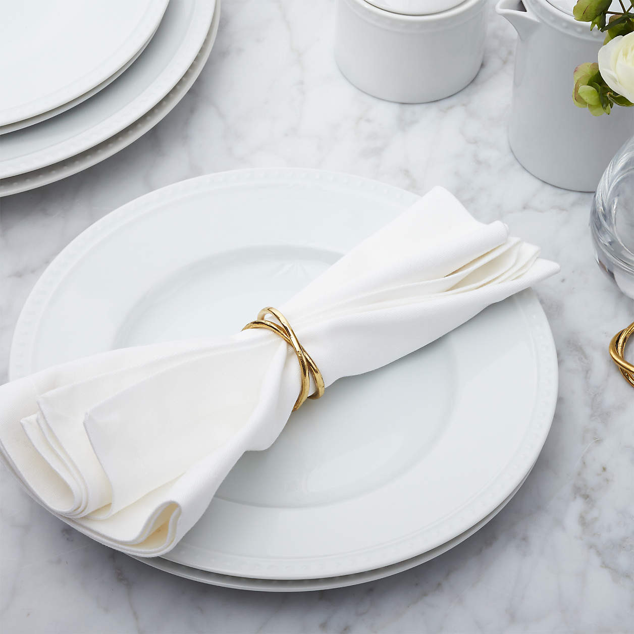 Aria Holiday Gold Napkin Ring + Reviews | Crate & Barrel | Crate & Barrel