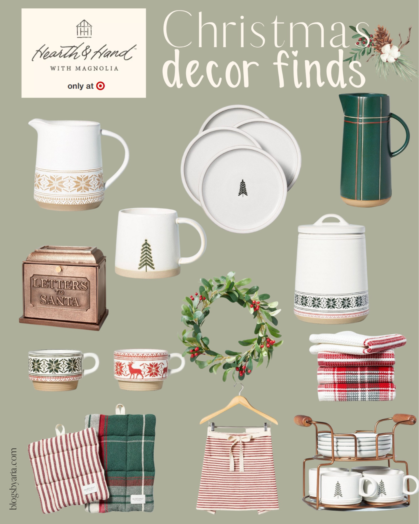 Hearth and Hand Christmas decor find! Christmas picture, Christmas apron, letters to Santa bin, Christmas mugs, Christmas potholders, Christmas wreaths Christmas plates, Christmas cookie jar

#LTKhome #LTKHoliday #LTKSeasonal