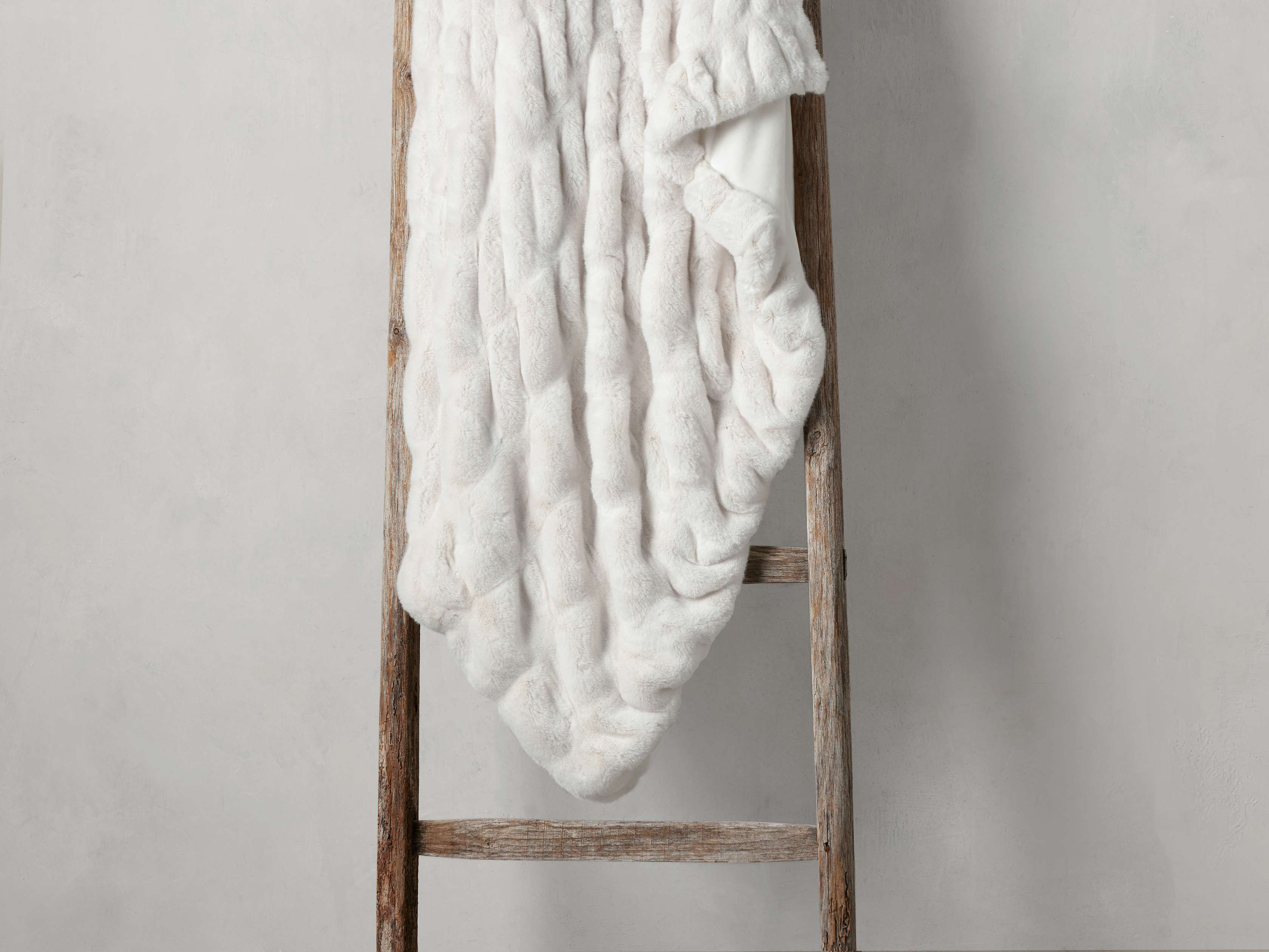 Luxe Faux Fur Pleated Throw | Arhaus