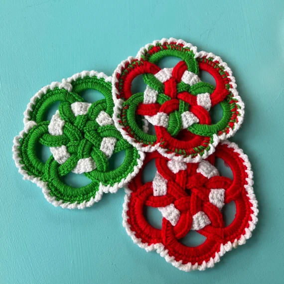 Vintage Hot Pads  Set of Three  Vintage Potholders  Knitted | Etsy | Etsy (US)