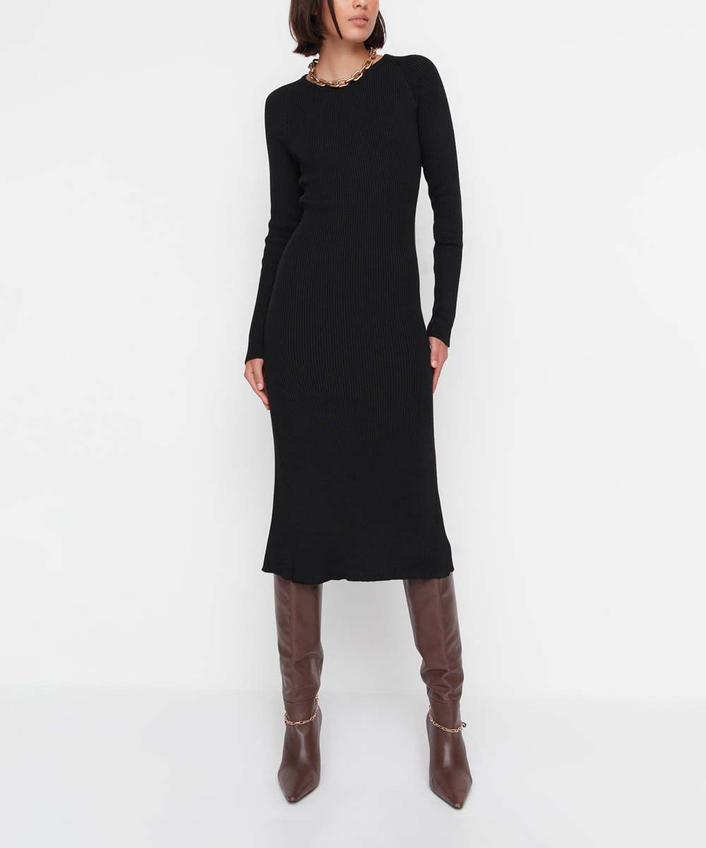 Black Bodycon Sweater Dress - Women | Zulily