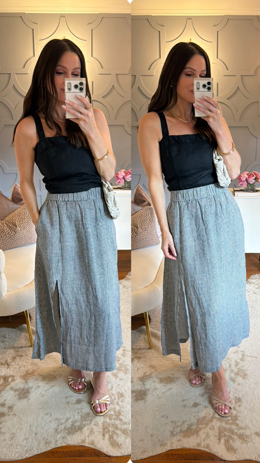 Taking this outfit from day to night! I did my true size small in the top and bottom! 

@Quince  #quincepartner

#LTKOver40 #LTKSeasonal