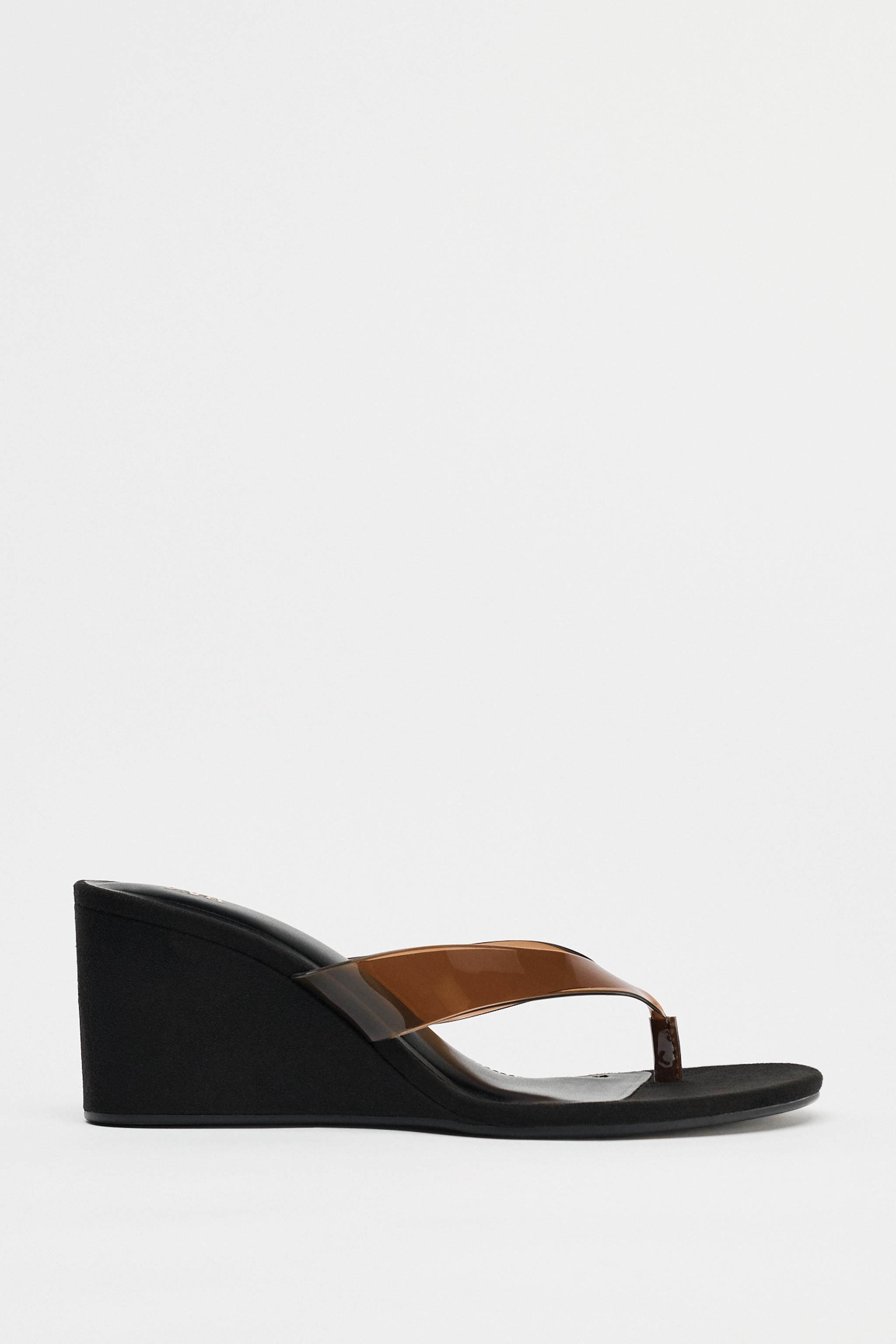 VINYL WEDGE SANDALS | Zara US