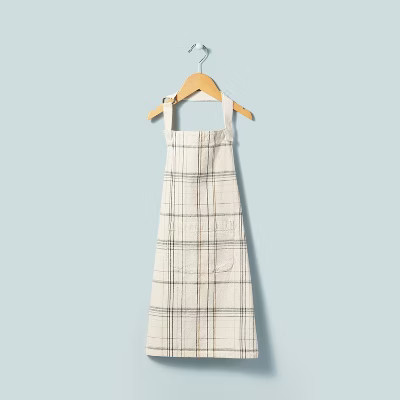 Kids' Thin Stripe Plaid Apron Green/Natural - Hearth & Hand™ with Magnolia | Target